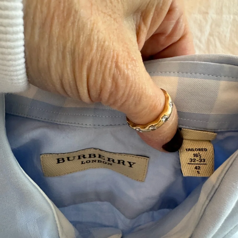 Burberry Light Blue Men's Dress Shirt - Picture 4 of 4